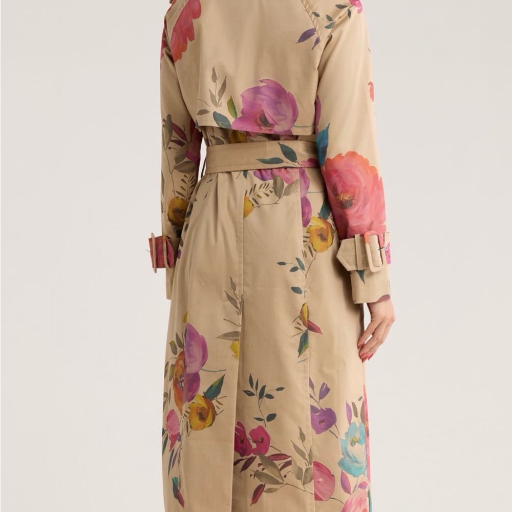 Avec Les Filles Floral Trench Coat - Picture 7 of 8